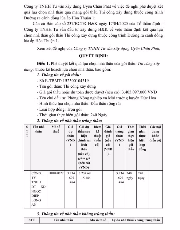 1 ngay, Cty Ngoc Diep Long An trung 2 goi thau tai huyen Duc Hoa-Hinh-5