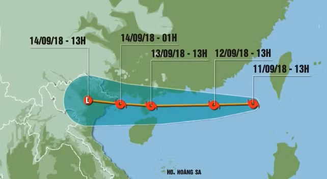 Sieu bao Mangkhut manh cap 17 kha nang anh huong truc tiep Bac Bo