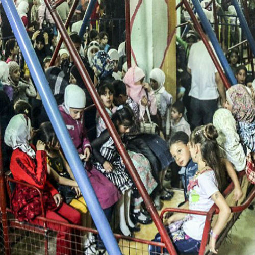 Sân chơi dưới lòng đất nằm ở khu vực Ghouta, phía đông thủ đô Damascus.