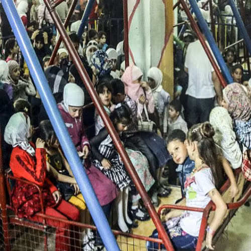 Sân chơi dưới lòng đất nằm ở khu vực Ghouta, phía đông thủ đô Damascus.