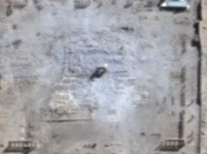 Hình ảnh vệ tinh cho thấy đền cổ Bel đã bị IS xóa sổ.