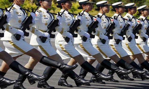 Dàn "chân dài" thuộc quân đội Trung Quốc sẽ tham gia diễu hành trong lễ diễu binh lớn chưa từng có ở nước này vào hôm 3/9 tới đây. 