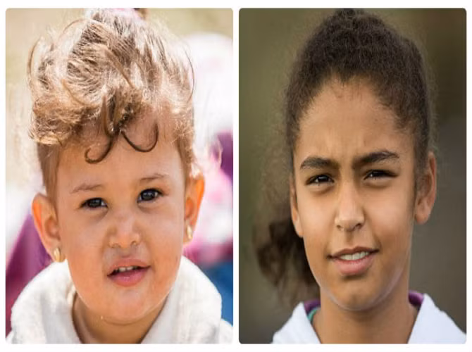 Hình ảnh em bé Syria (trái) sau khi qua biên giới vào đất nước Hungary. Cuộc xung đột Syria đã khiến hàng triệu người dân nước này phải rời khỏi đất nước.