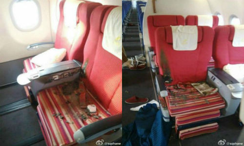 Trung Quoc: Hanh khach dot may bay dang bay-Hinh-2