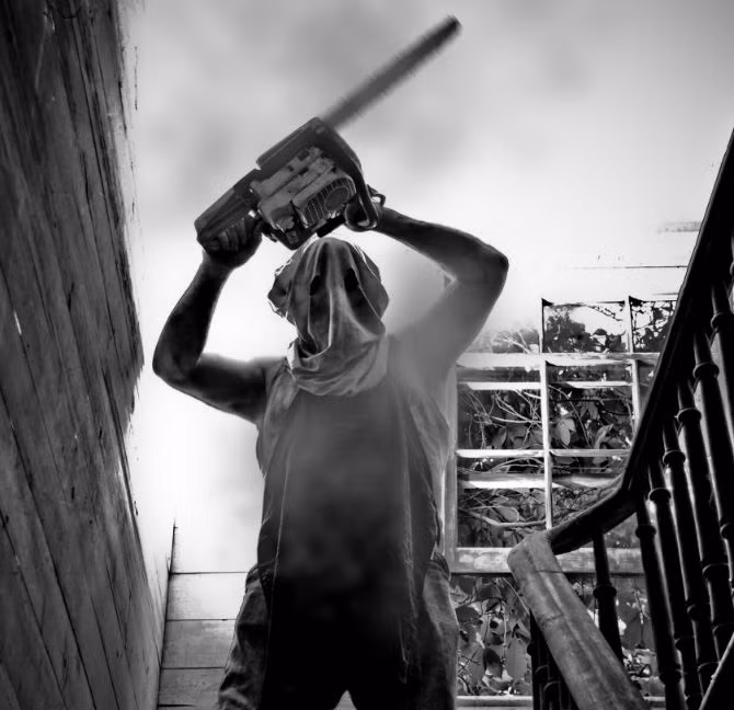 Năm 1998, Cleanthi Peters dẫn cháu gái đi vào nhà ma ở công viên Universal Studios. Gần đi hết nhà ma, một nhân viên Universal mang theo cưa nhảy ra trước mặt họ. Hai bà cháu Cleanthi hoảng sợ bỏ chạy và không may bị ngã xuống nền nhà. Sau đó, Peters đã đâm đơn đòi Universal bồi thường số tiền 15 nghìn USD vì những tổn thương về thể chất và tinh thần.