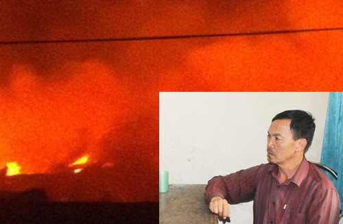 Đối tượng Trà thừa nhận hành vi đốt nhà hàng xóm.