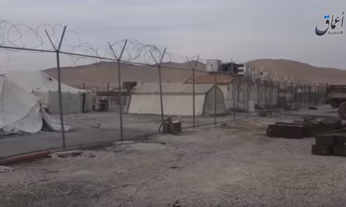 Trong ảnh là một góc căn cứ Nga đặt tại phía Bắc Palmyra. Nguồn ảnh: Youtube