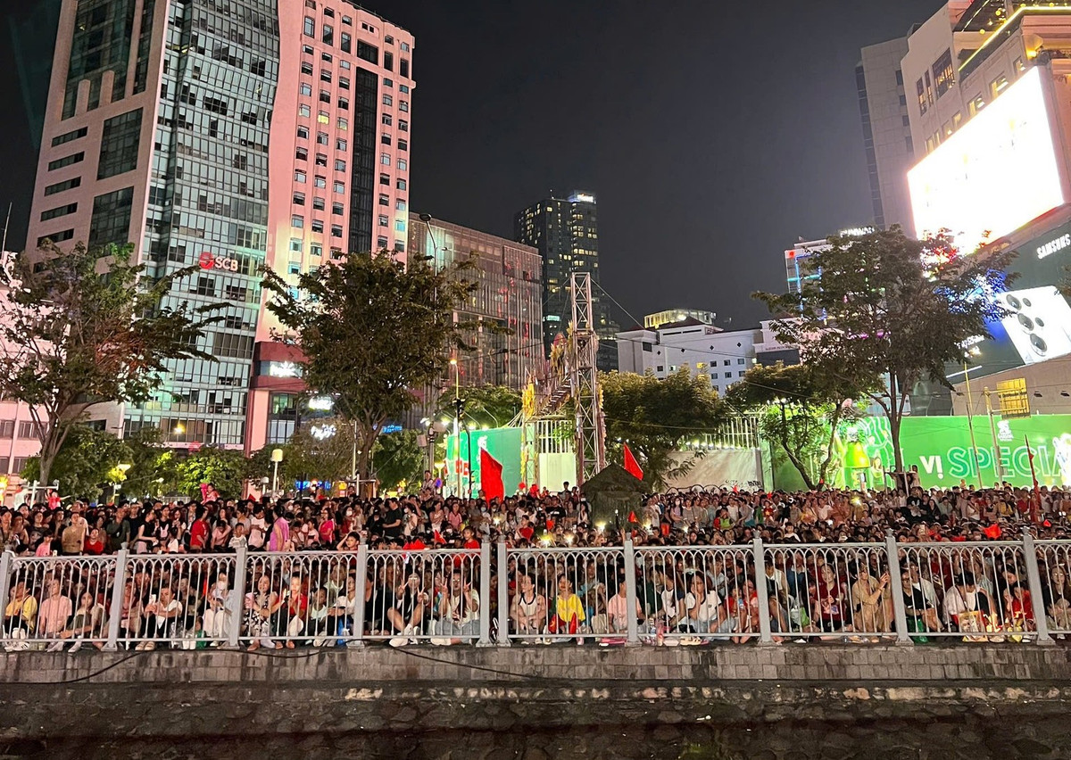 Man nhan man phao hoa thap sang bau troi TP HCM mung Dai le 30/4-Hinh-4