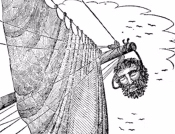 Cướp biển khét tiếng Edward Teach hay còn gọi “Râu đen” đã "làm mưa làm gió" ở vùng biển phía Đông và Caribbean hồi thế kỷ 17. Sau một thời gian hoành hành, tác oai tác quái trên biển, chính quyền đã truy đuổi, bắt được và xử tử Edward Teach cũng như chặt đầu hắn, đóng cọc tại cửa sông thuộc Williamsburg, tiểu bang Virginia. Sau đó, hộp sọ của y được biến thành bát đựng rượu.