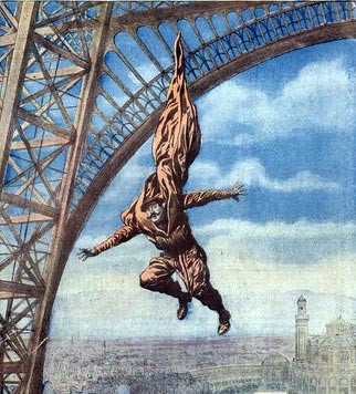 Nhà sáng chế Franz Reichelt đã chết trong quá trình thử nghiệm chiếc dù do ông thiết kế khi nhảy từ trên tháp Eiffel.