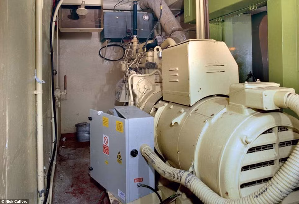 Mỗi hầm trú ẩn hạt nhân của Tổ chức phòng vệ dân sự Anh Royal Observer Corps đều có: phòng máy phát điện, máy lọc không khí và đơn vị khử độc.