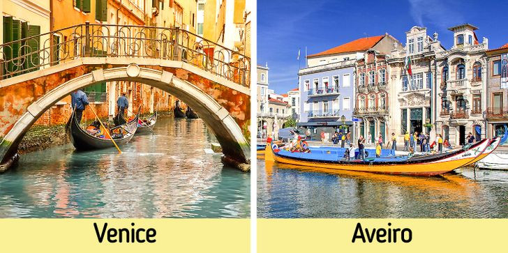 1. Aveiro, Bồ Đào Nha: Tất cả chúng ta đều biết về vẻ đẹp của Venice, nhưng ít người nghe nói về thành phố Aveiro của Bồ Đào Nha. Thị trấn kênh đào tuyệt đẹp này lấp đầy những ngôi nhà lát gạch đầy màu sắc mang một vẻ đẹp quyến rũ đặc biệt.