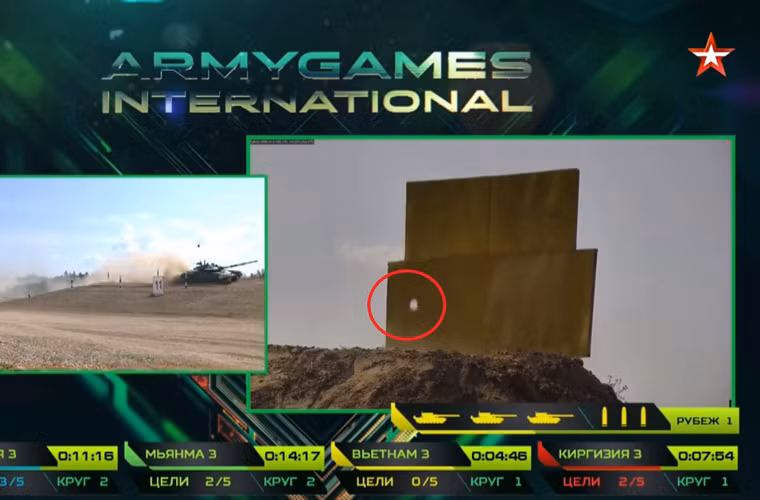 Việc ngắm bắn của các chiến sĩ Việt Nam có phần hơi chậm vì phải mất tới 1 phút mới có phát bắn đầu tiên. Tuy nhiên, việc bắn trúng ngay phát đạn đầu là một tiến bộ đối với ta khi mà hai kíp Việt Nam 1 và Việt Nam 2 phải đến phát thứ 2 và 3 mới bắn trúng. Nguồn ảnh: Tzvezda