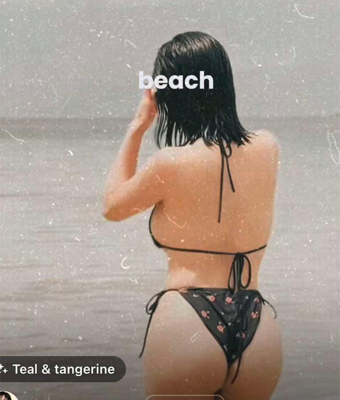 Trong bộ đồ bơi hai mảnh nhỏ xíu, nàng hot-girl sinh năm 1990 tự tin khoe trọn 3 vòng cực nóng bỏng.