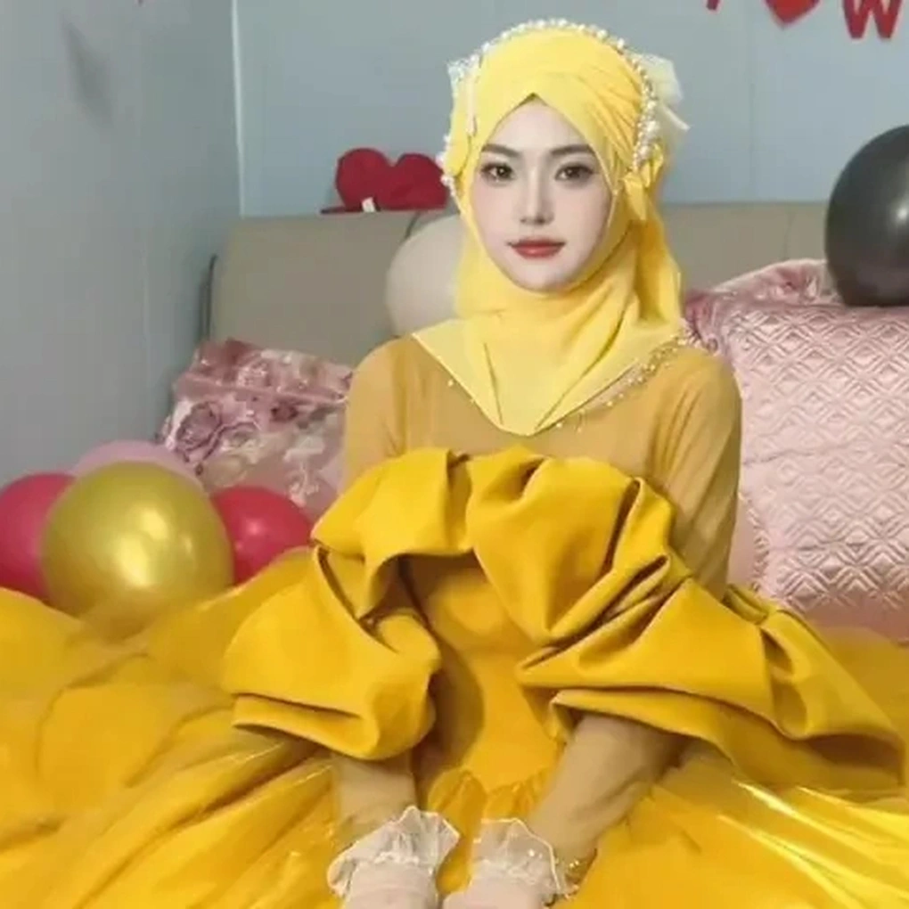 Cô dâu thay 7 bộ trang phục, với nhiều màu sắc khác nhau, cùng chú rể nhận lời chúc phúc từ họ hàng hai bên và bạn bè. Dù trong trang phục thế nào, Ma Xiaoqing vẫn tựa như nàng "búp bê sống" khiến người đối diện không thể nào rời mắt.