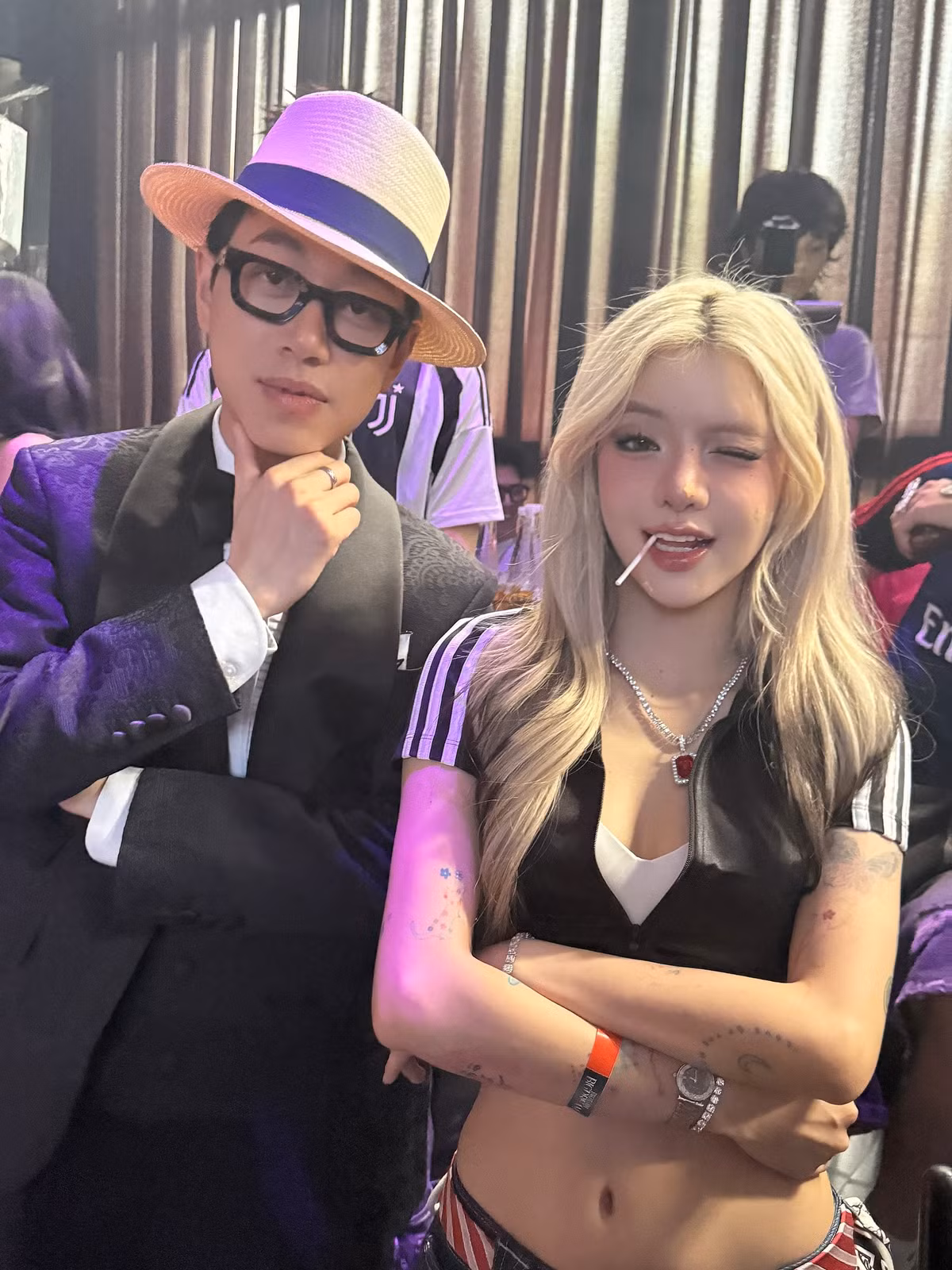 Ngoài ra, nàng Tiktoker cũng chụp ảnh cùng một số tên tuổi rapper nổi tiếng khác như Double2T.