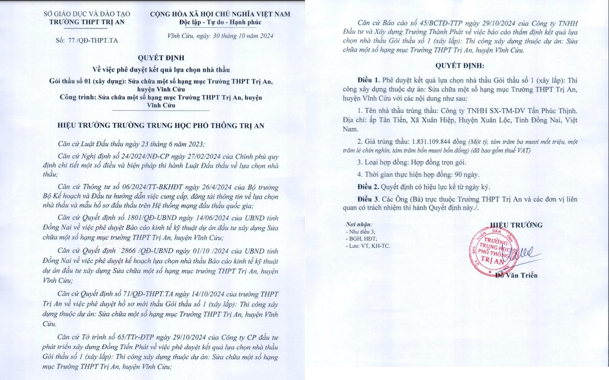 Dong Nai: Goi sua chua, mua sam thiet bi truong Xuan Tho ve tay ai?-Hinh-2