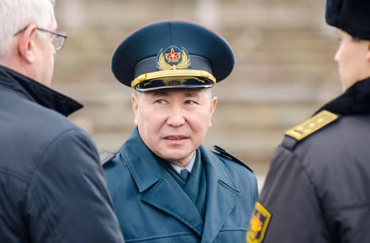 Sĩ quan chỉ huy Hải quân Kazakhstan tại buổi lễ.