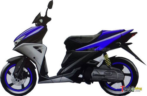 Chi tiet xe tay ga the thao Aerox 125 moi cua Yamaha