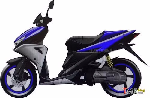 Chi tiet xe tay ga the thao Aerox 125 moi cua Yamaha