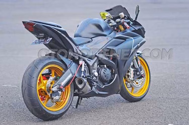 Để vừa với cặp vành lớn, lốp Bridgestone Battlax S20 kích thước trước/sau 120/60-17 &amp; 190/55-17 đã được lựa chọn, khiến chiếc sportbike "phân khối nhỏ" Yamaha R25 trở nên nổi bật và dữ dằn hơn.