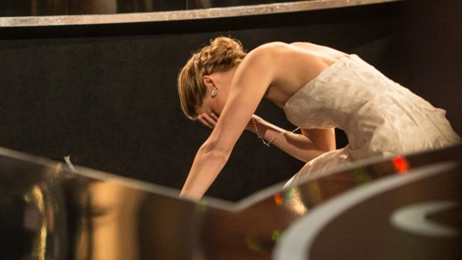 Cú ngã để đời tại Oscar 2012.