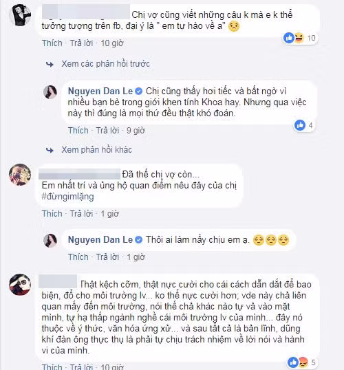 Thụy Vân, Ái Châu và cư dân mạng đồng tình với bài viết của Đan Lê.