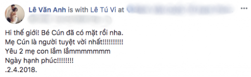 Dòng trạng thái của Văn Anh.