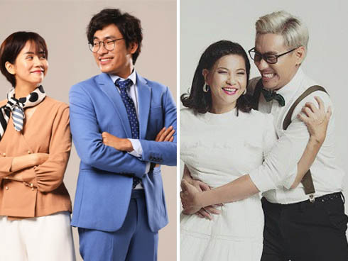 An Nguy tuoi cuoi lam toc cho Kieu Minh Tuan trong hau truong