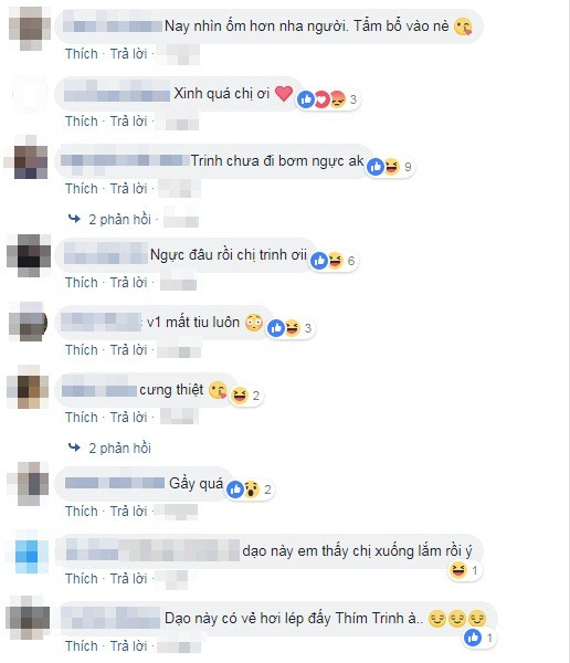 Cư dân mạng thắc mắc vì vòng một của Ngọc Trinh bỗng dưng biến mất.