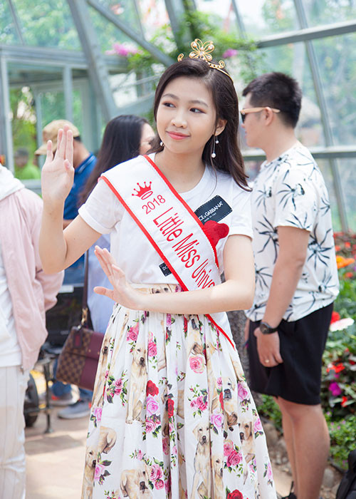 Hình ảnh Hoa hậu nhí Ngọc Lan Vy tại sự kiện.
