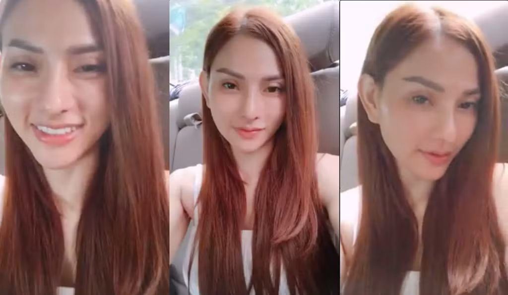Trên trang cá nhân, Thu Thủy cũng không ngại chia sẻ video mặt mộc khoe làn da căng mịn. Tuy nhiên, video này vô tình làm lộ rõ hơn sống mũi cùng phần cằm ngày càng dài và hơi cứng đơ của cô. Bên cạnh đó, mí mắt của Thu Thủy cũng kém tự nhiên so với hình ảnh thường thấy.
