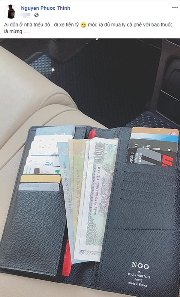 Nổi tiếng giàu có, Noo Phước Thịnh mở ví khiến fan "ngã ngửa“ Noi tieng giau co, Noo Phuoc Thinh mo vi khien fan