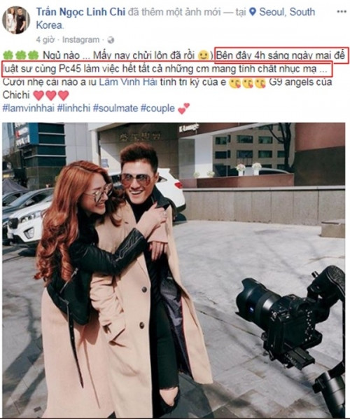 Dòng trạng thái mới nhất của người mẫu Linh Chi.