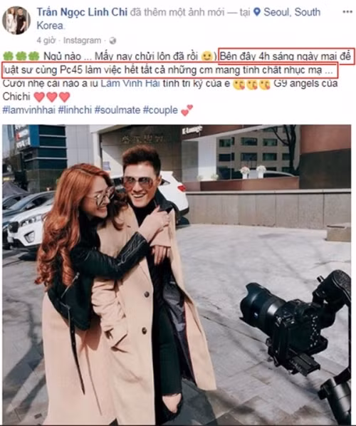 Dòng trạng thái mới nhất của người mẫu Linh Chi.