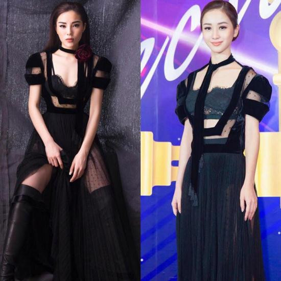 Xinh đẹp như Jun Vũ cũng phải lép vế với sự gợi cảm của hoa hậu Kỳ Duyên khi chọn nhầm size làm phần eo lùng bùng, vô hình chung, khiến nàng Tuyết Anh như đang bơi trong váy.