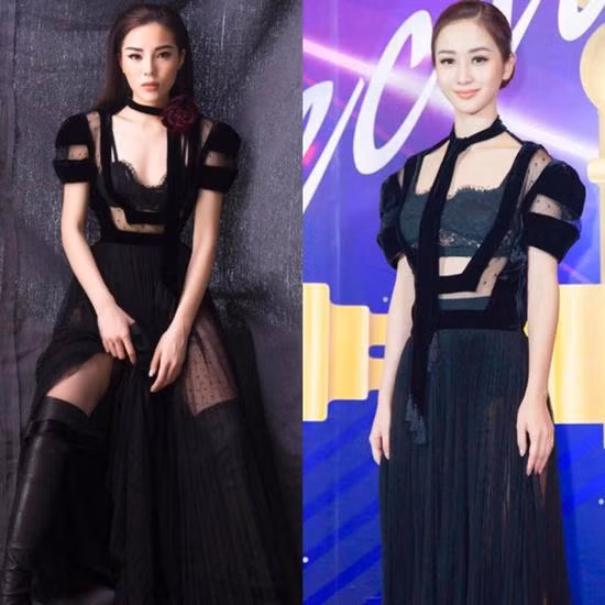 Xinh đẹp như Jun Vũ cũng phải lép vế với sự gợi cảm của hoa hậu Kỳ Duyên khi chọn nhầm size làm phần eo lùng bùng, vô hình chung, khiến nàng Tuyết Anh như đang bơi trong váy.