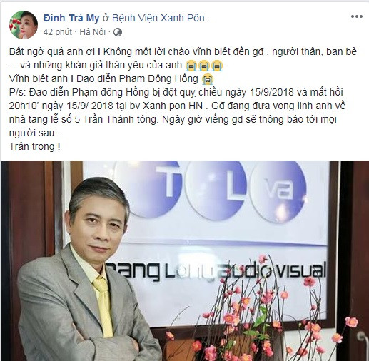 Dao dien Pham Dong Hong dot ngot qua doi o tuoi 63 vi dot quy