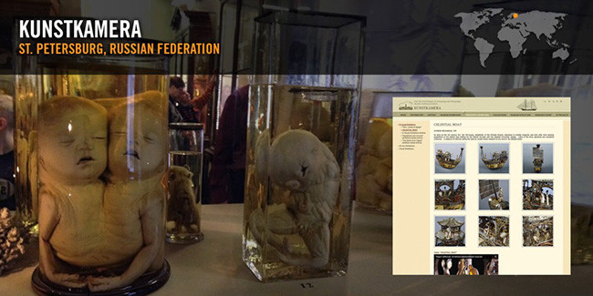 Kunstkamera, St. Petersburg, Liên bang Nga: Bảo tàng lâu đời nhất của Nga với những hiện vật về con người và các nền văn hóa cũng như các loại bệnh tật kỳ quặc.