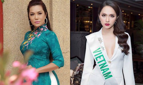 Cindy Thái Tài nhiệt tình ủng hộ Hương Giang Idol thi Hoa hậu Chuyển giới Quốc tế.