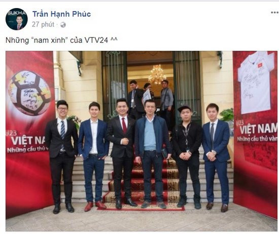 BTV Hạnh Phúc mới chia sẻ hình ảnh có mặt BTV Quang Minh.