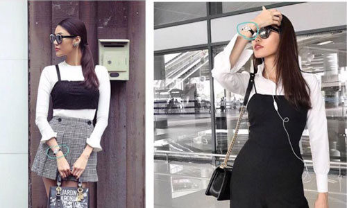 Dù không rõ mặt nhưng fan vẫn dễ dàng nhận ra đồng hồ trên tay cô gái giống hệt chiếc Happy Diamonds giá hơn 1 tỷ đồng của Hoa khôi Lan Khuê.