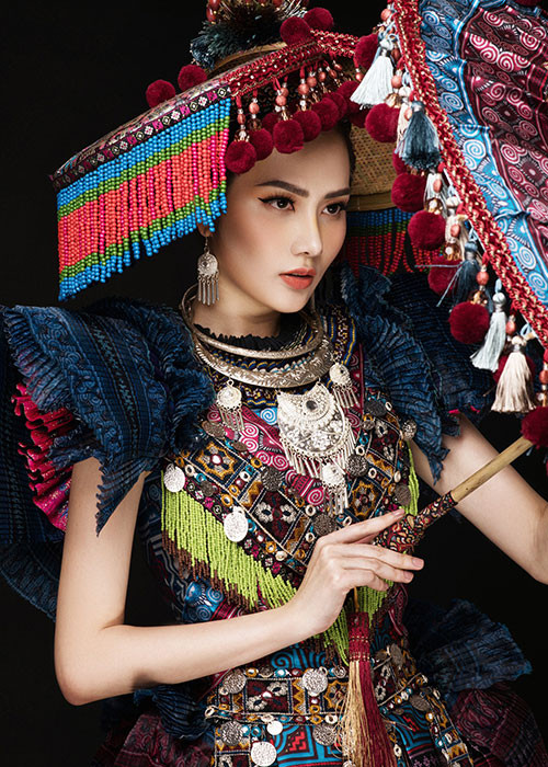 Hoa hậu Đông Nam Á Diệu Linh sẽ diện bộ trang phục này trong hoạt động chính thức của cuộc thi tại Thái Lan – phần chụp hình photoshoot.