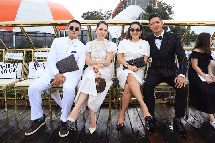 Diễn viên Linh Nga và vợ chồng Bình Minh - Anh Thơ.