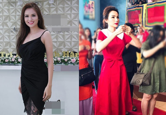 So sánh hình ảnh trước đây và hiện tại của Diễm Hương để thấy sự thay đổi về nhan sắc.