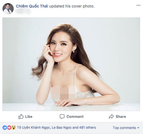 Bác sĩ Chiêm Quốc Thái bất ngờ thay ảnh bìa facebook cá nhân bằng hình của Kỳ Duyên.