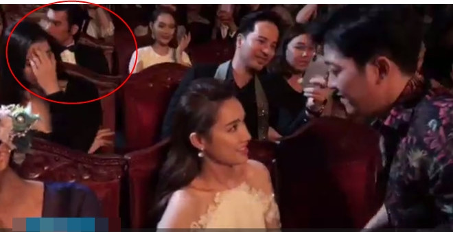 Nhan Phúc Vinh ngó lơ khi Trường Giang cầu hôn Nhã Phương.