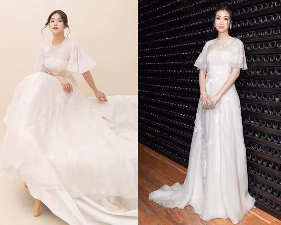 Với lợi thế chiều cao Hoa hậu Đỗ Mỹ Linh mặc đẹp không tỳ vết thiết kế này. Trong khi đó, với chiều cao khiêm tốn chỉ 1m55, Hoàng Yến Chibi nên chọn cho mình bộ đầm phù hợp hơn với vóc dáng của mình.