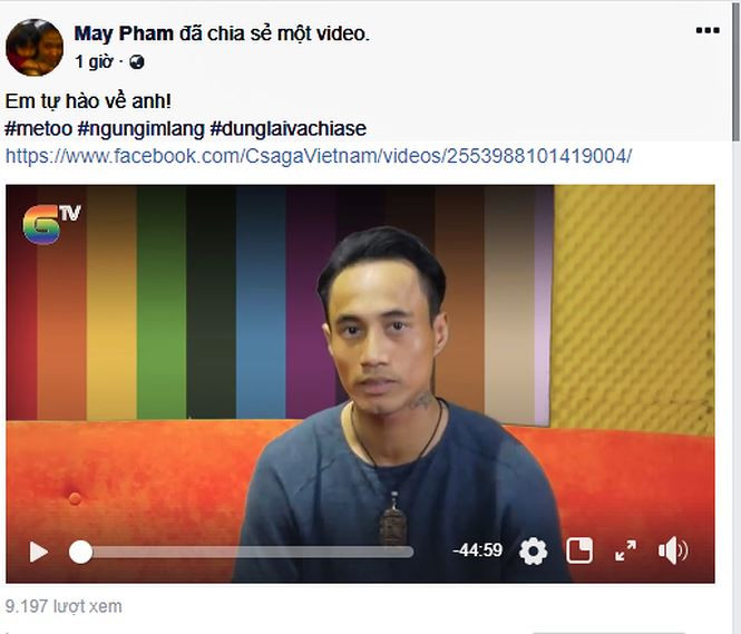 Hình ảnh dòng chia sẻ trên facebook của Thùy Trang (Ảnh: Tổng hợp FBNV.