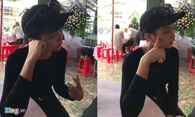 Hoa hậu Hoàn vũ Việt Nam 2017 H'Hen Niê khóc nức nở khi đến viếng người anh thân thiết. Mì Gói là stylist gắn bó với cô từ khi cô tham dự cuộc thi sắc đẹp.